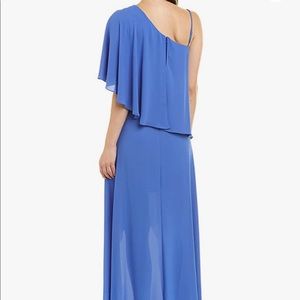 BCBGMAXAZRIA Women's One Shoulder High-Low Draped Gown